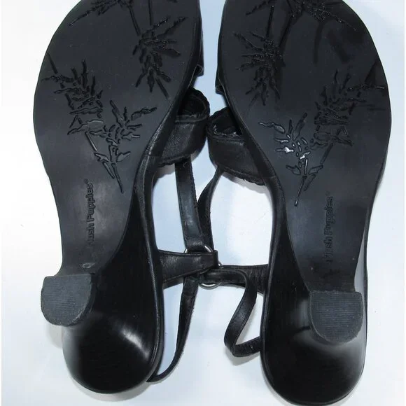 Black Hush Puppies Straped Open Toe Sandals for Formal/Casual Wear Size 7.5 Used - Picture 2 of 4